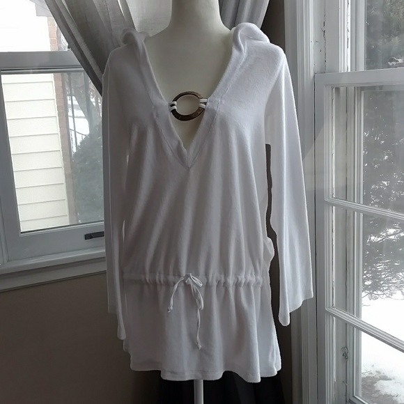 2bamboo Other - 2Bamboo Hooded White Beach Cover-up Dress - M